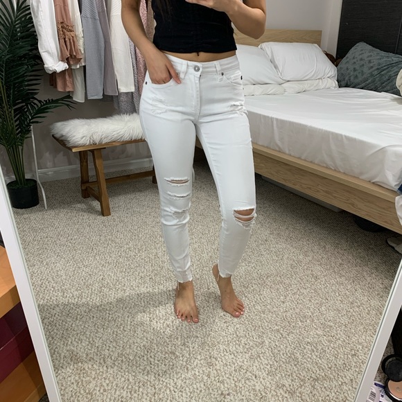 LAST 🆕 Troy - White Slit Denim - Picture 3 of 6